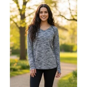 RBX Performance Long Sleeve Top Women's Size M Heather Gray Workout Activewear‎